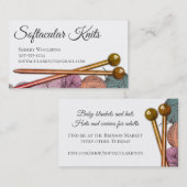 木製の編み物針ヤーンの編機械の名刺 名刺 (正面/裏面)