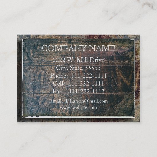 木製の織り目加工の上げられた専門の名刺 名刺 (裏面)