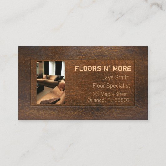 木製の織物の名刺 名刺 (正面)