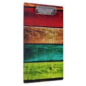 木製の背モダン景 クリップボード (右)