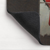 木製の背景で切り取られる基本的なインディアナ マウスパッド (コーナー)