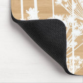 木製の背景によってはガーリーな花パターン上品が開花します マウスパッド (コーナー)