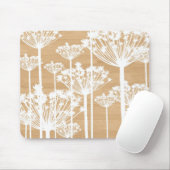 木製の背景によってはガーリーな花パターン上品が開花します マウスパッド (マウス)