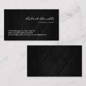 木製の背景モダングレー黒ビジネスカード 名刺 (正面/裏面)