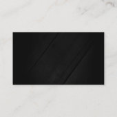 木製の背景モダングレー黒ビジネスカード 名刺 (裏面)