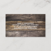 木製の背景 |ブラシ仕上げテクスチャ 名刺 (裏面)