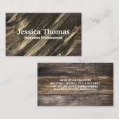 木製の背景 |ブラシ仕上げテクスチャ 名刺 (正面/裏面)