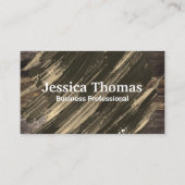 木製の背景 |ブラシ仕上げテクスチャ 名刺 (正面)