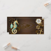 木製の背景(メカニカルシーホース付き) カード (正面/裏面インサイチュ)