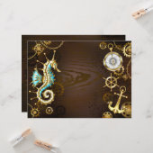 木製の背景（メカニカルシーホース付き） カード (正面/裏面インサイチュ)