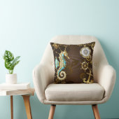 木製の背景(メカニカルシーホース付き) クッション (椅子)