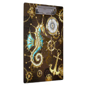 木製の背景（メカニカルシーホース付き） クリップボード (右)