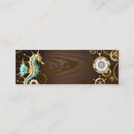 木製の背景(メカニカルシーホース付き) コーリングカード (正面)