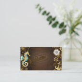 木製の背景(メカニカルシーホース付き) コーリングカード (スタンド正面)