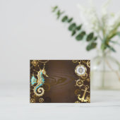 木製の背景(メカニカルシーホース付き) コーリングカード (スタンド正面)