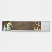 木製の背景（メカニカルシーホース付き） サインプレート (正面)