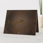 木製の背景（メカニカルシーホース付き） サンキューカード (裏面)