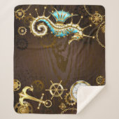 木製の背景(メカニカルシーホース付き) シェルパブランケット (正面)