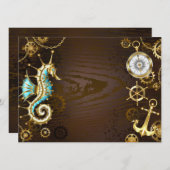 木製の背景(メカニカルシーホース付き) シーズンカード (正面/裏面)