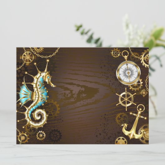 木製の背景(メカニカルシーホース付き) シーズンカード (スタンド正面)