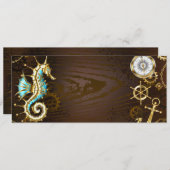 木製の背景(メカニカルシーホース付き) シーズンカード (正面/裏面)