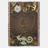 木製の背景(メカニカルシーホース付き) スローブランケット (正面縦)