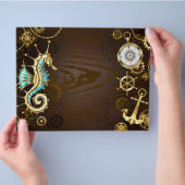 木製の背景(メカニカルシーホース付き) チラシ (手)