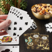 木製の背景（メカニカルシーホース付き） トランプ (インサイチュ)