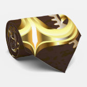 木製の背景(メカニカルシーホース付き) ネクタイ (ロール)