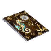 木製の背景(メカニカルシーホース付き) ノートブック (右側)