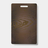 木製の背景（メカニカルシーホース付き） バッジ (裏面)