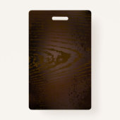 木製の背景（メカニカルシーホース付き） バッジ (裏面)