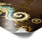 木製の背景（メカニカルシーホース付き） フォトプリント            (角)