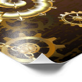 木製の背景（メカニカルシーホース付き） フォトプリント            (角)