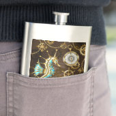 木製の背景（メカニカルシーホース付き） フラスク (インサイチュ)