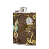 木製の背景（メカニカルシーホース付き） フラスク (左)