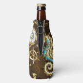 木製の背景（メカニカルシーホース付き） ボトルクーラー (ボトル裏面)