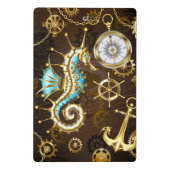 木製の背景（メカニカルシーホース付き） ミニクリップボード (裏面)