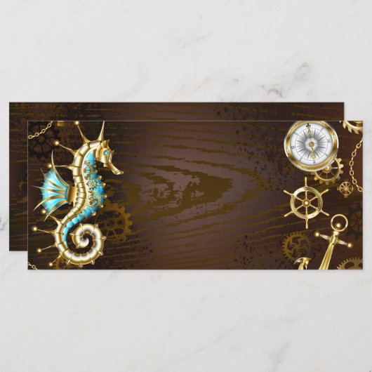 木製の背景(メカニカルシーホース付き) メニュー (正面/裏面)