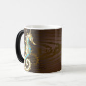 木製の背景(メカニカルシーホース付き) モーフィングマグカップ (正面左)