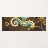 木製の背景（メカニカルシーホース付き） ヨガマット (正面(横))