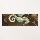 木製の背景（メカニカルシーホース付き） ヨガマット (正面(横))