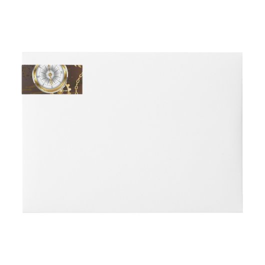 木製の背景(メカニカルシーホース付き) ラップアラウンドラベル (正面)