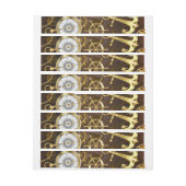 木製の背景（メカニカルシーホース付き） ラップアラウンド宛名ラベル (シート)