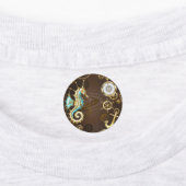 木製の背景（メカニカルシーホース付き） ラベル (貼付)