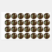 木製の背景（メカニカルシーホース付き） ラベル (シート)