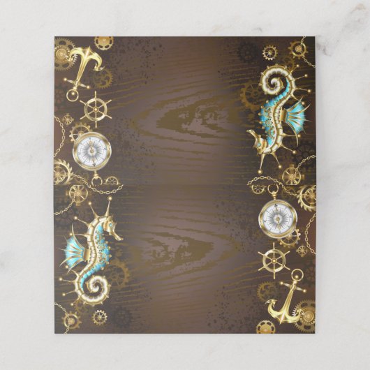 木製の背景(メカニカルシーホース付き) ロイヤリティカード (外部開封)