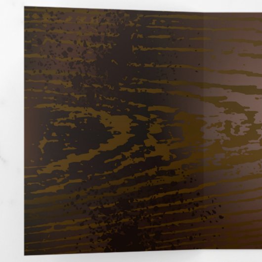 木製の背景(メカニカルシーホース付き) 三つ折り招待状 (内部最初)