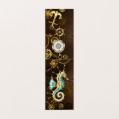 木製の背景(メカニカルシーホース付き) 名刺 (外部フラット)