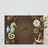 木製の背景（メカニカルシーホース付き） 案内状 (スタンド正面)